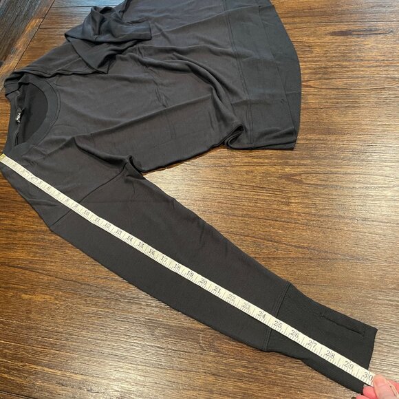 NEW Athleta Coaster Luxe Sweatshirt Sz L Black Stretch Crewneck Modal Ultra Soft - Picture 11 of 11